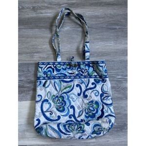 Vera Bradley White Mediterranean (2008) Tote Purse Tortoise Shell Toggle